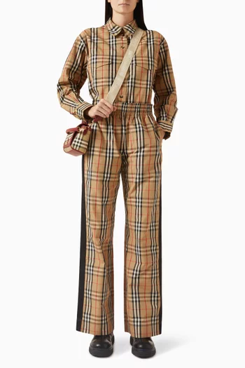 قميص تيرن ستون بنقشة مربعات قطن