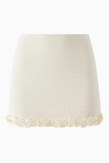 Hollis Flower-detail Mini Skirt