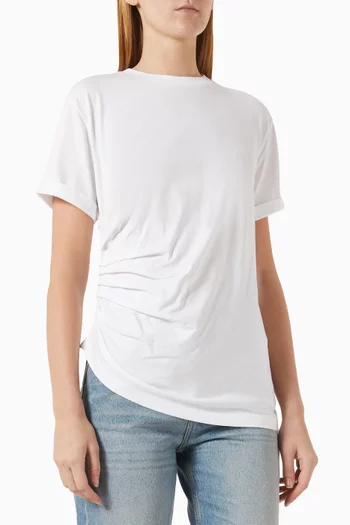 Gathered T-shirt in Organic Cotton