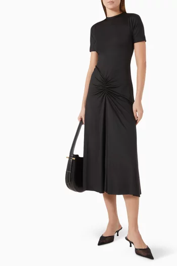 Gathered T-shirt Midi Dress in Jersey