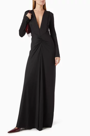 V-neck Gown in Jersey