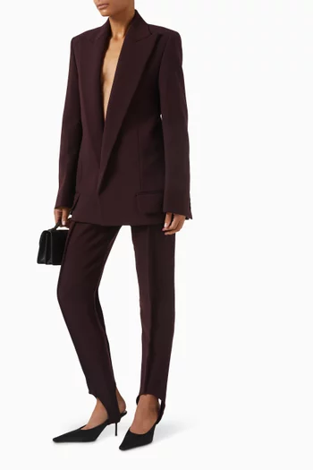 Slim Sculptural Pants in Wool Crepe