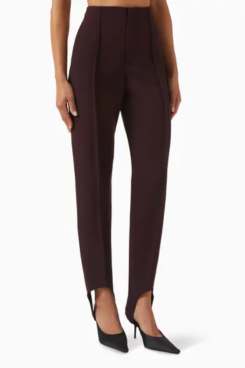 Slim Sculptural Pants in Wool Crepe