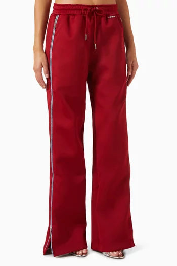 Wide-leg Zip Sweatpants
