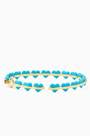 Atom Heart Diamond Bangle in 18kt Gold