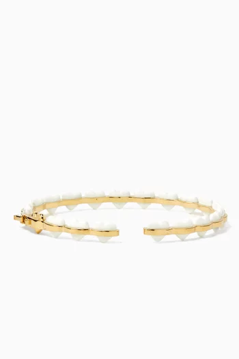 Atom Heart Diamond Bangle in 18kt Gold