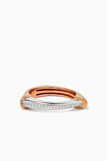 Roxy Diamond Pinky Ring in 14kt Rose & White Gold