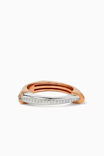 Roxy Diamond Ring in 14kt Rose & White Gold