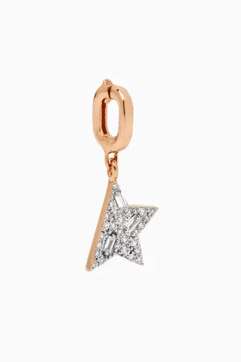 Mini Comet Diamond Charm in 14kt Rose Gold