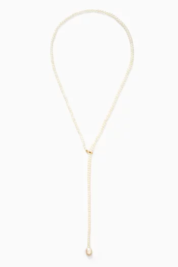 Cosette Lariat Pearl Necklace