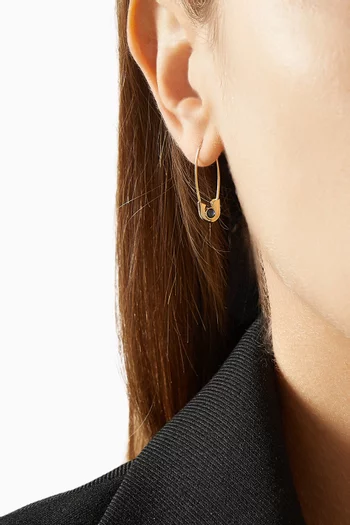 Cirque Single Safety Pin Earring in 14kt Gold