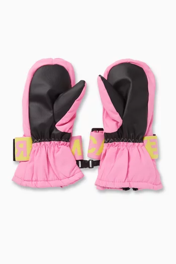 Heart Print Ski Gloves