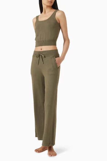 Recycled Sweater Cropped Tank Top in Cotton-blend