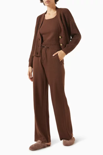 بنطال رياضي برباط تضييق مزيج قطن معاد تدويره