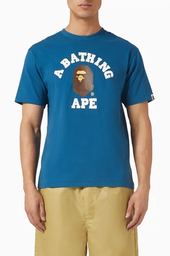 تي شيرت بتصميم جامعي قطن