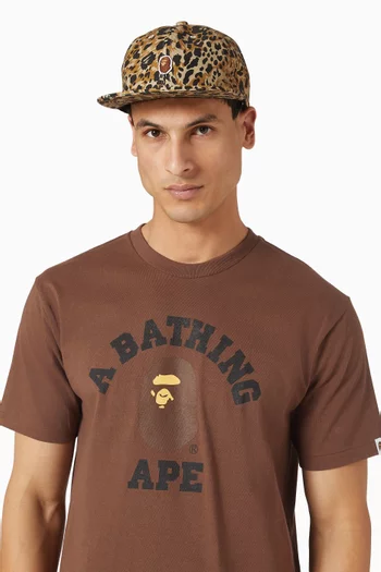 Leopard-print Baseball Cap in Canvas