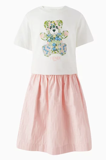 FF Midi Skirt in Cotton