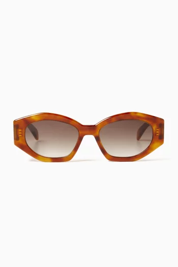 Triomphe Irregular Sunglasses in Acetate