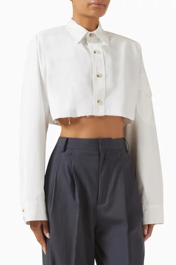 Box Crop Shirt in Cotton