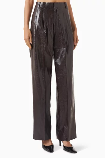 Tailored Pants in Vegan-leather
