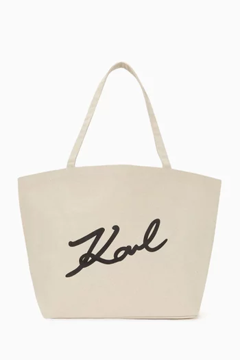 K/Signature Tote Bag in Canvas