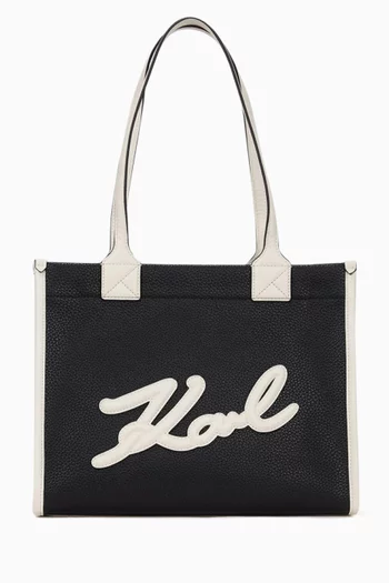K/Skuare Tote Bag in Grained Faux Leather