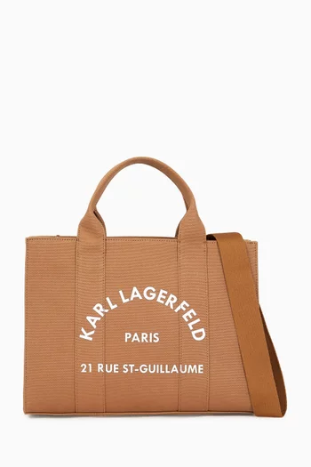 Medium Rue St-Guillaume Square Tote Bag in Cotton Canvas