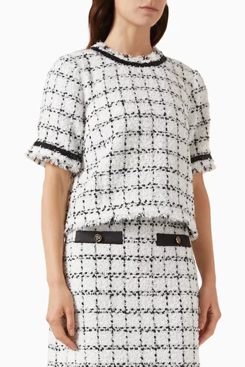 بلوزة بوكليه مزيج صوف