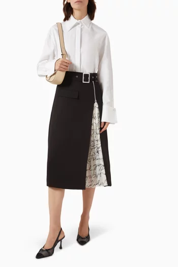 Double Collar Shirt in Cotton Poplin