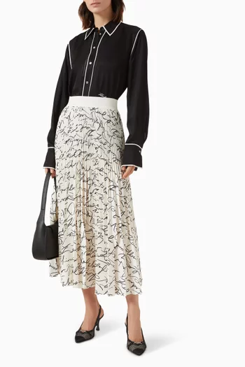 Contrast Piping Shirt in Viscose