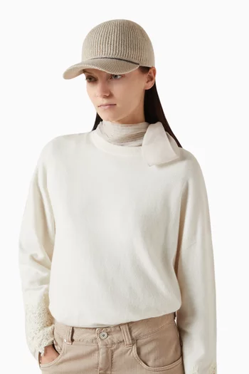 كاب بيسبول مزيج كشمير لامع