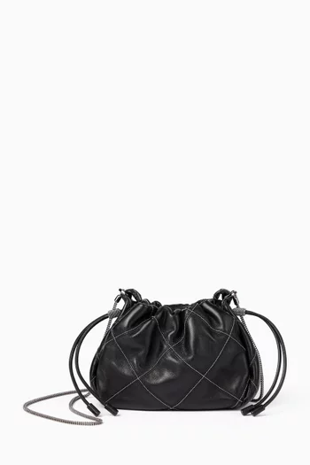 Mini Mellow Bucket Bag in Leather
