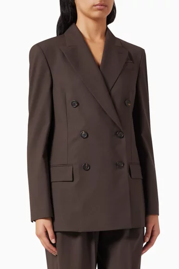 Double-breasted Blazer in Virgin Wool Blend