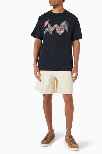 Flame Zigzag T-shirt in Cotton
