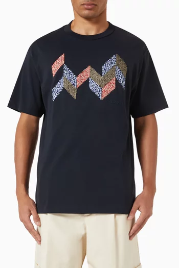 Flame Zigzag T-shirt in Cotton