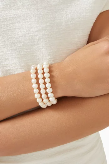 Françoise Pearl Bracelet in 24kt Gold-plated Brass