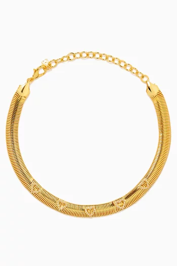 Coeur en Fête Necklace in 24kt Gold-plated Brass