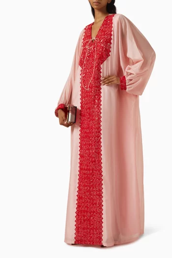 Embellished Lace Kaftan