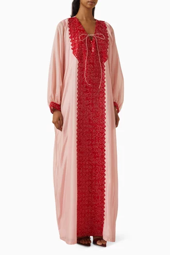 Embellished Lace Kaftan
