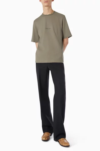 Embroidered-logo T-shirt in Cotton