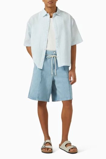 Wide-leg Shorts in Denim