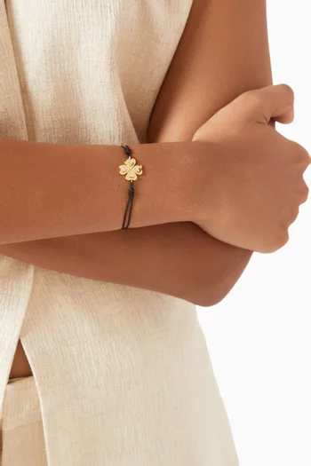 سوار لاكي فضة مطلية ذهب عيار 24