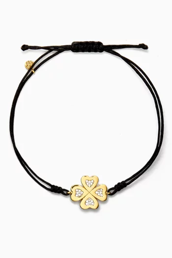 سوار لاكي فضة مطلية ذهب عيار 24