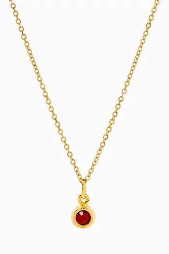 1980s Vintage Ruby Pendant Necklace