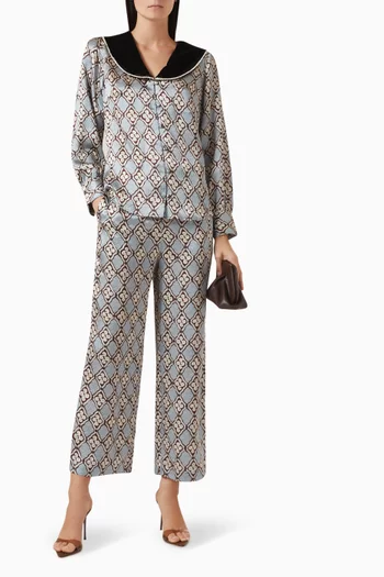 Leo Printed Pants in Silk