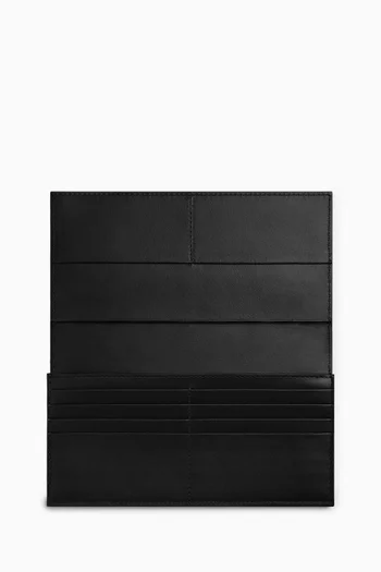 Long Wallet in Intrecciato Leather