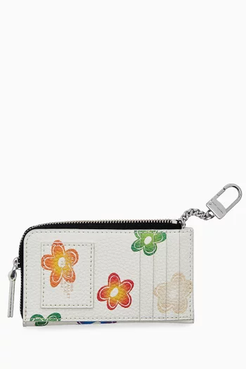The Top Zip Multi Wallet in Grained Leather