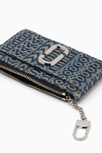 The Top Zip Multi Wallet in Denim