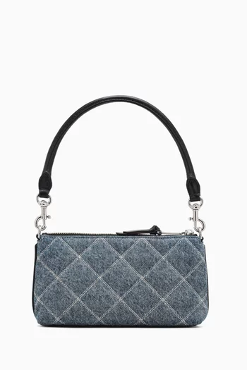 The Snapshot Shoulder Bag in Quilted Denim