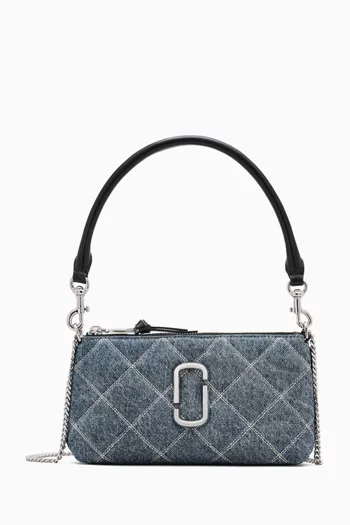 The Snapshot Shoulder Bag in Quilted Denim